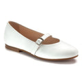 1047 - White Soft Leather Strap for Girl by London Kids