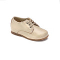 1053 - Beige Leather Toddler Lace-up Shoes