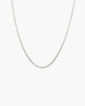 3mm Herringbone Chain Necklace in Silver