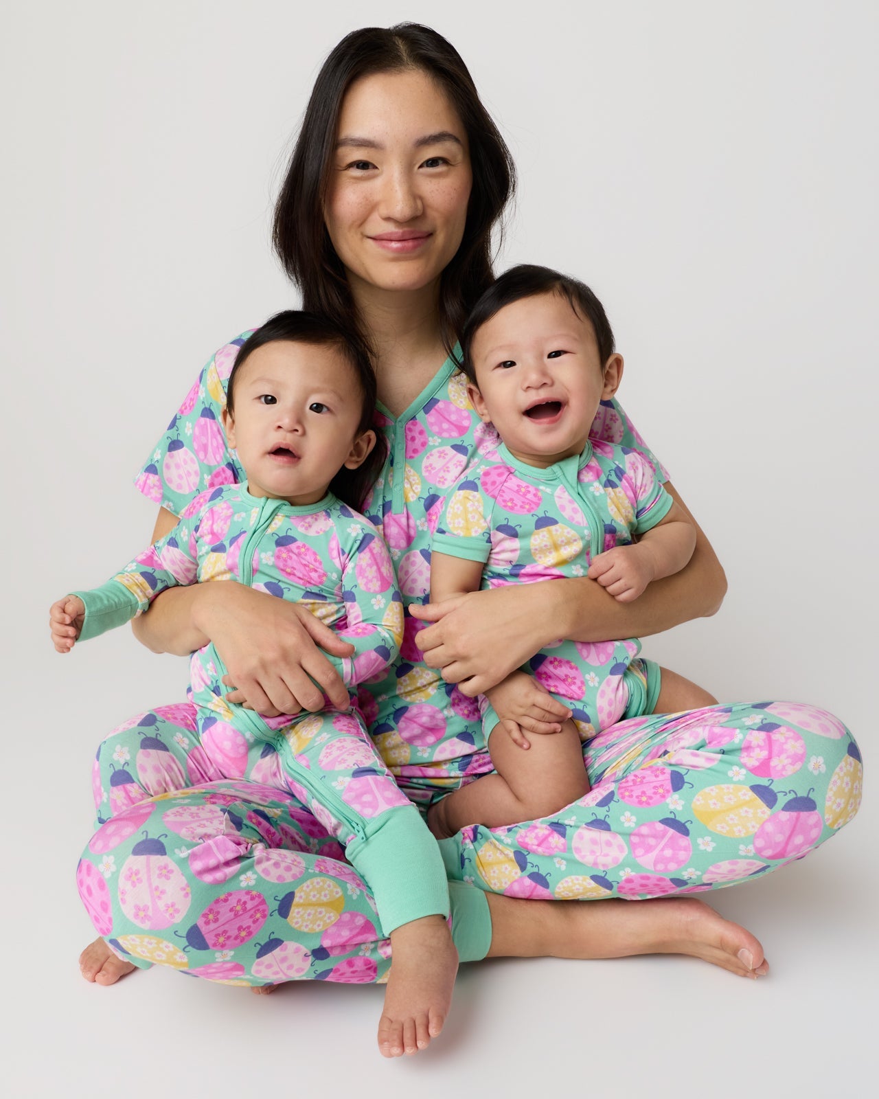 Ladybug Meadow Women's Short Sleeve Pajama Top